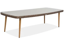 Grote tuintafel van kunststof rotan Córdoba Garden Point bruin