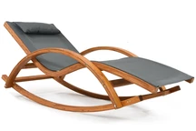 Houten schommel-ligbed Elba Garden Point grijs