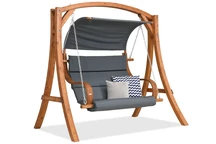 Houten schommelbank Bali Garden Point grijs