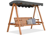 Houten schommelbank Haïti Garden Point grijs