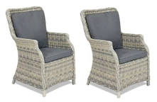 Garden Point antraciet London tuinstoel - set van 2 stuks