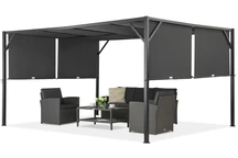Metalen terraspergola Santorini 3 x 4m antraciet Garden Point