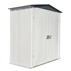 Metalen tuinkast 1,8 x 0,9 m Spacemaker Arrow lichtgrijs