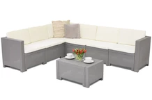 Colorado Hoek 6 grijs Bica technorattan hoek met tafel