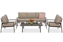 Moderne metalen tuinmeubelen Vigo Garden Point bruin