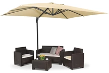 Parasol beige Siena 3x4m Garden Point