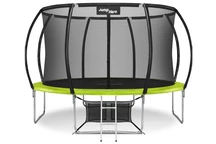 Premium tuintrampoline met veiligheidsnet aan binnenkant 366 cm Jump Hero 12FT groen