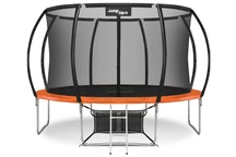 Premium tuintrampoline met veiligheidsnet aan binnenkant 366 cm Jump Hero 12FT oranje
