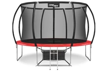 Premium tuintrampoline met veiligheidsnet aan binnenkant 366 cm Jump Hero 12FT rood