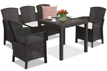 Technorattan Lido Dallas Apetito 5 Bica bruin set