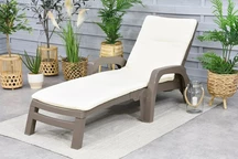 Tuin ligbed met kussen Miami Bica cappuccino