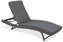 Tuin ligbed van kunststof rotan Bermuda Garden Point antraciet
