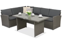 Tuinmeubelen Monaco Comida 5 + 2 krukken Garden Point antraciet
