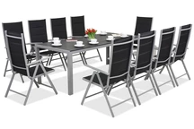 Tuinmeubelen van aluminium met grote tafel Polywood Verona voor 10 personen Garden Point