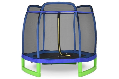 Tuintrampoline met veiligheidsnet aan buitenkant 213 cm Jump Hero groen