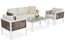 Turin Garden Point aluminium tuinmeubelen wit