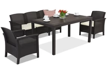 Venezia Apetito 5 bruin Bica technorattan set
