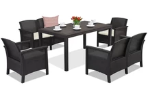 Venezia Apetito 6 Bica bruin technorattan set