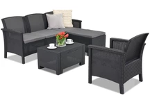 Venezia Relax Corner 5 antraciet Bica technorattan loungemeubelset