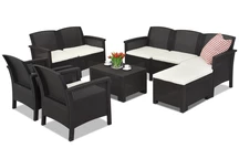Venezia Relax Corner 8 Bica bruin technorattan loungemeubelset