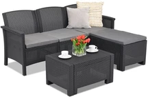 Venezia Relax antraciet Bica technorattan loungemeubelset
