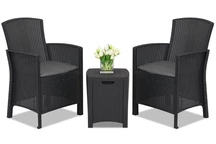 Lido Terras Box 2 antraciet technorattan set met Bica box