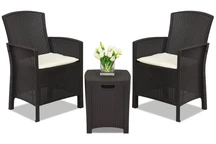 Lido Terras Box 2 bruin technorattan set met Bica box