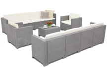Technorattan set met twee grote banken Colorado Coffee Max 10 Bica grijs