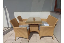 Valetta Garden Point beige technorattan tuinmeubelen