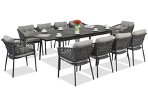 Almada aluminium meubilair voor 10 personen Garden Point grijs