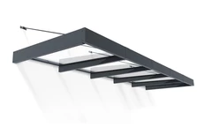 Aluminium deurluifel Sophia XL 1,4 x 4,7 m Palram - Canopia antraciet