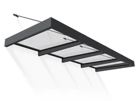 Aluminium deurluifel Sophia XL 1,4 x 3,8 m Palram - Canopia antraciet