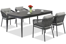 Aluminium meubilair Almada voor 4 personen grijs Garden Point