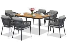 Aluminium meubilair Padva/Almada voor 6 personen Tuinpunt