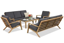 Braga Wood Coffee 8 Garden Point luxe technorattan meubelset