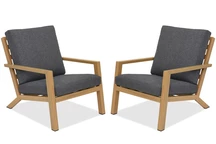 Braga Wood Garden Point aluminium tuinstoel - set van 2 stuks