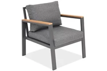 Zakintos antraciet technorattan fauteuil Garden Point - 2 stuks