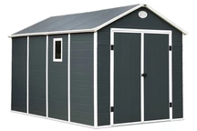Kunststof gereedschapsschuurtje Bergen 2,4 x 3,6 m CoverTech antraciet