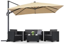 Merano 3x3m Garden Point paraplu beige