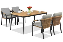 Messina/Padva aluminium meubilair voor 4 personen Garden Point