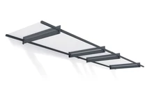 Moderne deurluifel Nancy 4 m Palram - Canopia antraciet