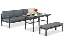 Porto Apetito Comfort 3 tuinset met bank antraciet Tuinpunt