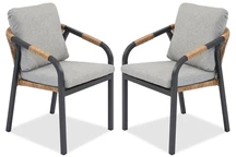 Set van aluminium stoelen Mesyna Garden Point aluminium - 2 stuks