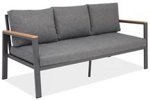 Zakintos antraciet aluminium driezitsbank Garden Point