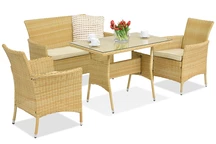 Valetta Garden Point beige technorattan tuinmeubelen