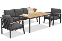 Zakintos Apetito 5 antraciet aluminium set Garden Point
