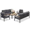Zakintos Coffee 8 antraciet Garden Point luxe aluminium meubelset