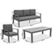 Zakintos Coffee 8 antraciet Garden Point luxe aluminium meubelset