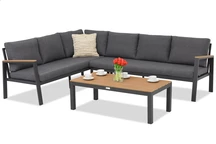 Zakintos Corner 5 antraciet aluminium kit Tuinpunt