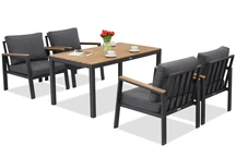 Zakintos Premium 4 antraciet aluminium tuinmeubelen Tuinpunt